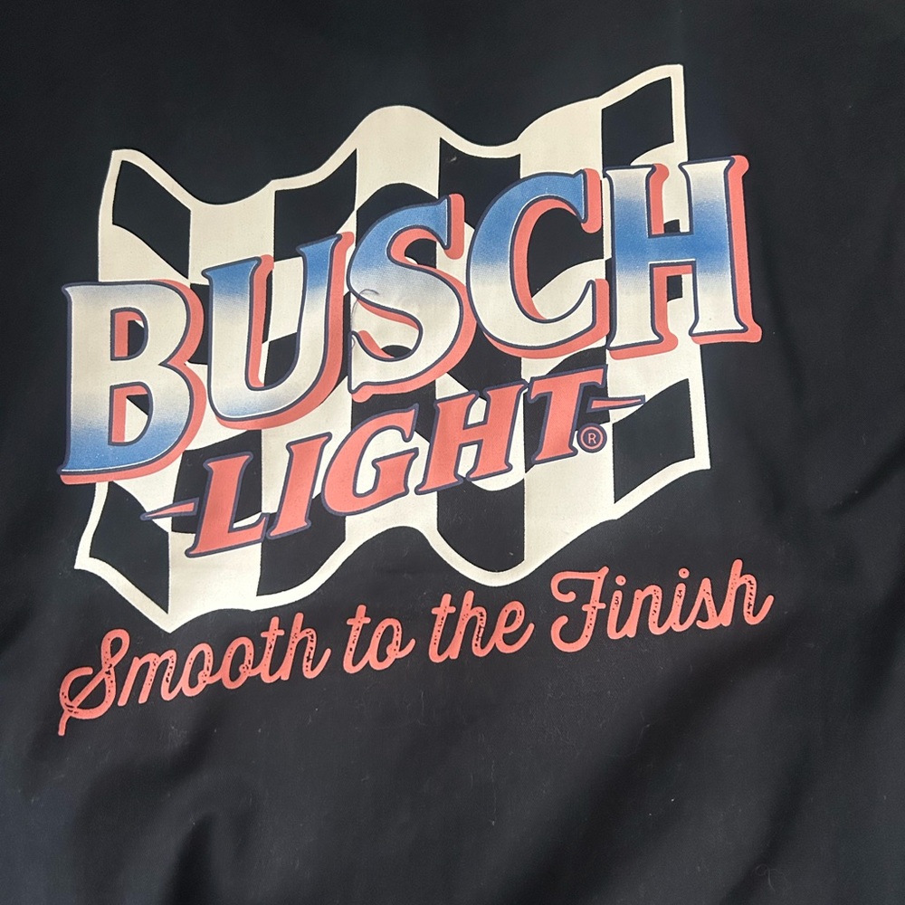 Busch Light Racing Jacket Snap Closure Black W/Busch Logo Size XXLarge NWT - Picture 6 of 9